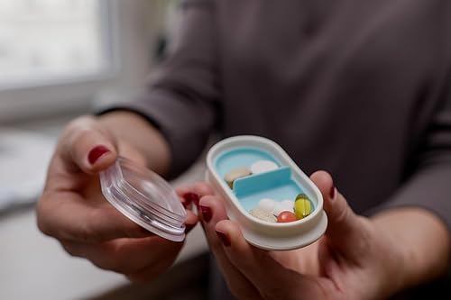 Miniatura 9 de EQUADOSE Organizador semanal de píldoras, extra grande de 7 días de vitamina Jumbo con cápsulas extraíbles, portador de medicamentos de gran tamaño