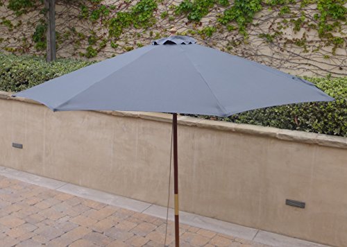 Formosa Covers 9Ft Umbrella Replacement Canopy 8 Ribs In Charcoal Grey (Canopy Only) #TOP3