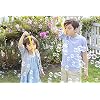 Gazillion Giant Bubble Solution 1 L Creates Huge, ExtraElastic Bubbles, Safe & NonToxic, Includes 7in1 Bubble Wand, Outdoor Refill for Wands, Machines & Kids Party Fun Ages 3 +