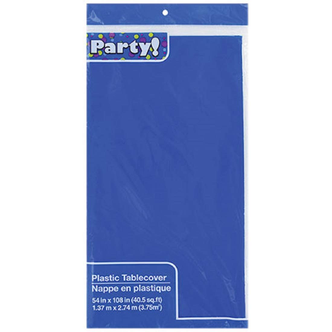 DTSC Imports FBA_14117717 Pack of 4: Plastic Rectangle Party Tablecloth Blue 54 X 108 Inches, 1