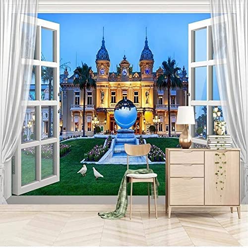 Papier Peint Mural 3D Château Européen de 300x210 cm pour Salon