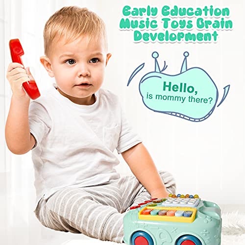 HOMCENT Muziekspeelgoed voor jonge kinderen, voor baby's van 6, 9, 12, 18 maanden, speelgoed telefoon voor kinderen van… - Image 3