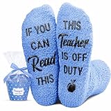 HAPPYPOP 2026 Teacher Appreciation Gifts Ideas - Thank You Cool Gifts for Teacher, Funny Fuzzy Socks for Women Men