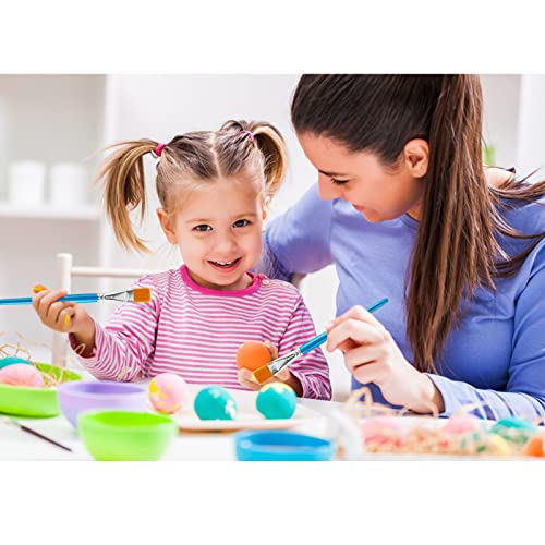 10 Pieces 3/4 Inch Flat Paint Brushes, Watercolor Paint Brush For Acrylic Painting, Synthetic Nylon Paint Brushes With Wooden Handle, Artist Craft Paint Brushes For Kid Adult Oil Watercolor Painting #TOP4