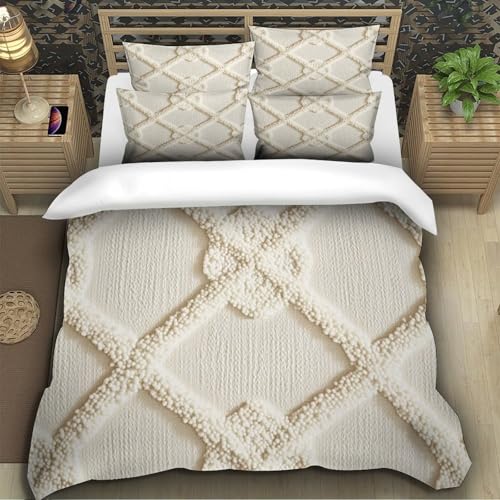Parure de couette tartan en microfibre durable avec impression 3D haute définition 200x200 - 5