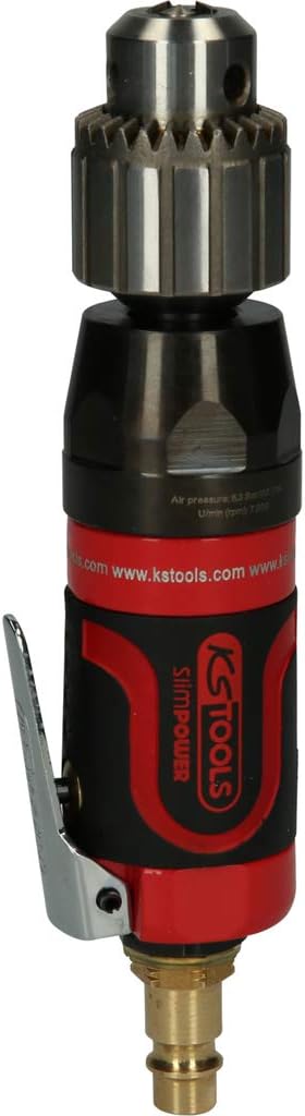 KS Tools 515.5520 3/8 Inch SlimPOWER Mini Compressed Air Rod Drill, 7,000 RPM, Colour, Size