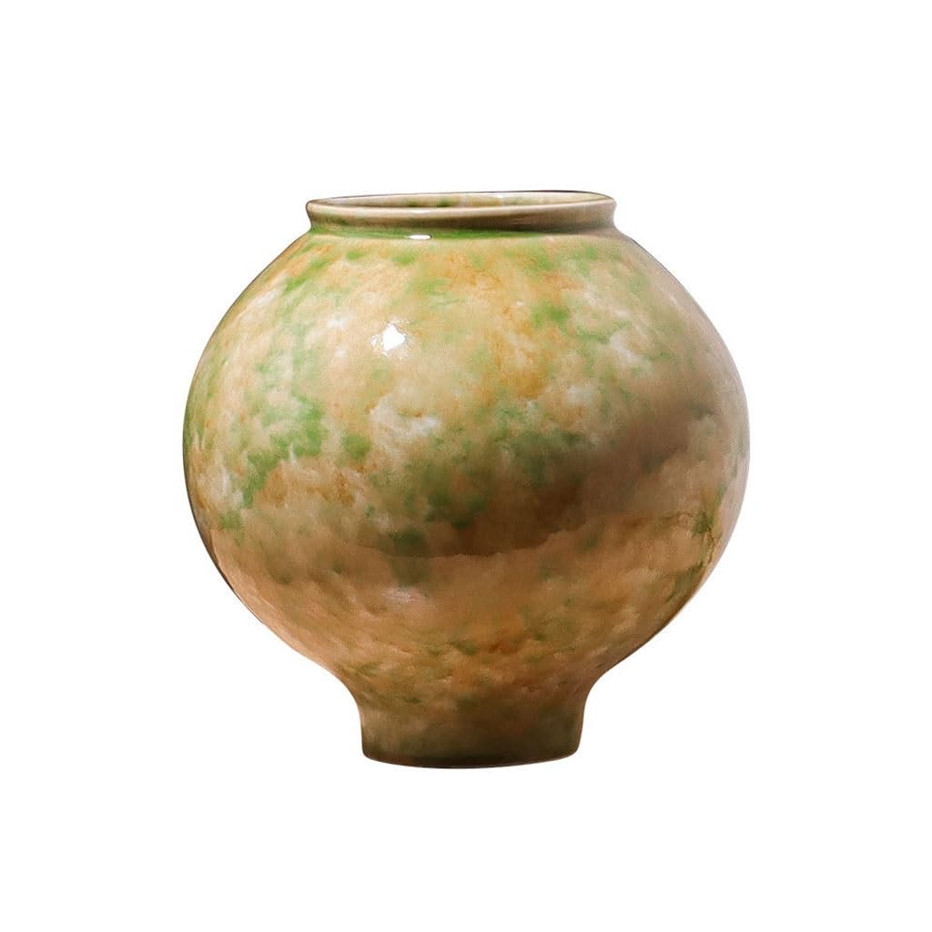 EINES Simplicity Ceramic Flower Arrangement Vase Creative Living Room Dry Device Home Ornaments(A)