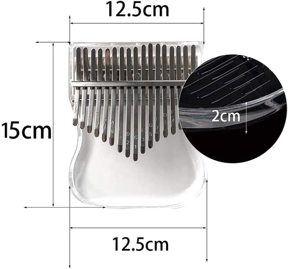 Mini Doigt Kalimba Pouce Piano 17 Touches Kalimba Pouce Piano Sac Acrylique Transparent, Cadeau de Musique for Enfants… - Les Beatles, Paul McCartney, John Lennon, RIngo Starr, George Harrison Mini Doigt Kalimba Pouce Piano 17 Touches Kalimba Pouce Piano Sac Acrylique Transparent, Cadeau de Musique for Enfants… – Image 3