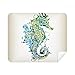 Colorful Hippocampus Marine Life Pattern Cleaning Cloth Screen Cleaner 2pcs Suede Fabric