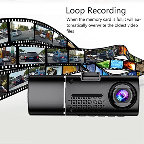 Câmera veicular com painel HD 1080p, gravador de câmera de lente dupla, gravador de dados para autom