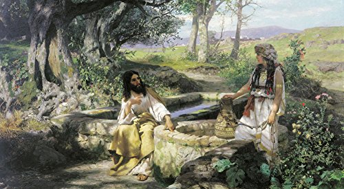 Get Custom Art Henryk Siemiradzki - Christ and the Samaritan Woman, Canvas Art Print Wall Decor - Size 20x36 Inches