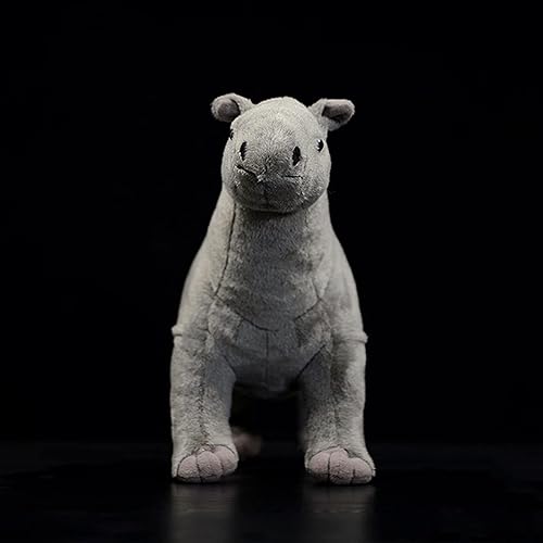 Miniatura 4 de Paraceratherium - Peluche realista de rinoceronte gigante de 16 pulgadas, juguete realista de pie, juguete de simulación suave de zoológico de