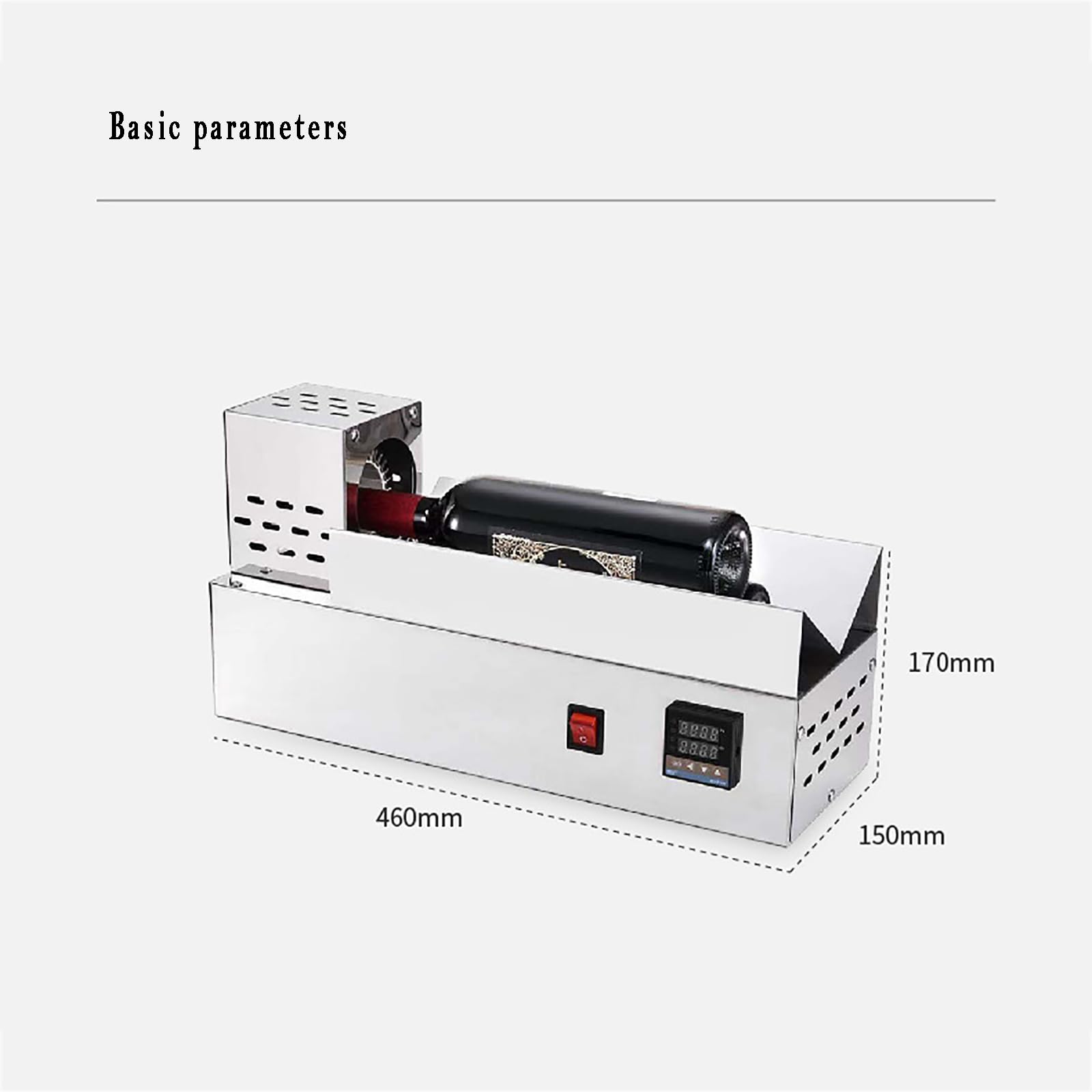 Máquina eléctrica de encogimiento de cápsulas de PVC para botellas, termorretráctil con temperatura ajustable, calentamiento uniforme, ideal para botellas de vino y bebidas