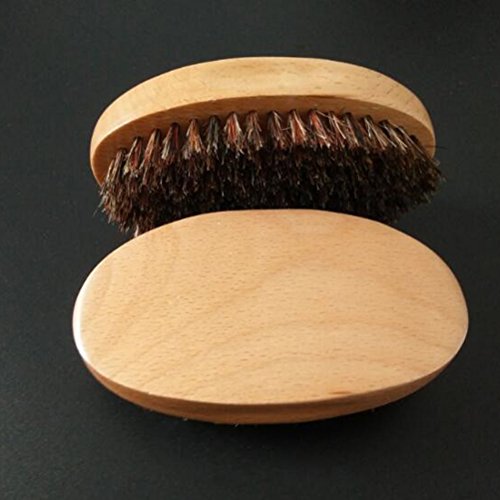 Bartbürste mit Holzgriff und Pferdehaarborsten