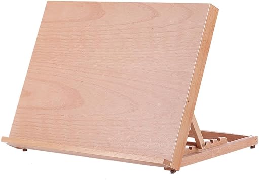 A3 Drawing Board Large Adjustable Desktop Easel Portable Drafting Table Beech Wood Lightweight Folding Art Board
