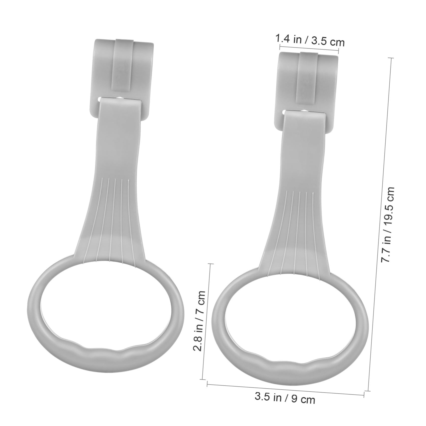 Yardwe Portable Baby Pull up Bars Gray Standing Rings Baby Bed Pull up Rings for Walking Exercise Safe