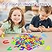 Natonhi 1050Pcs Letter Stickers Foam Letter Stickers,10 Colors Self Adhesive A-Z Alphabet Stickers Craft Supplies Stickers for Kids School Project Party Decorations（1.1x 0.9 in）