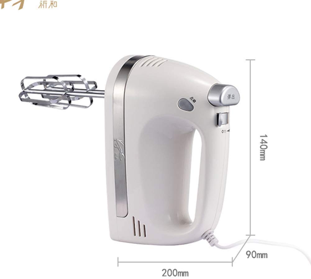 Frusta elettrica Manuale, Frusta con Accessori in Acciaio Inossidabile, 5 velocità e Pulsante Turbo, Include; Bacchette, Ganci per impastare