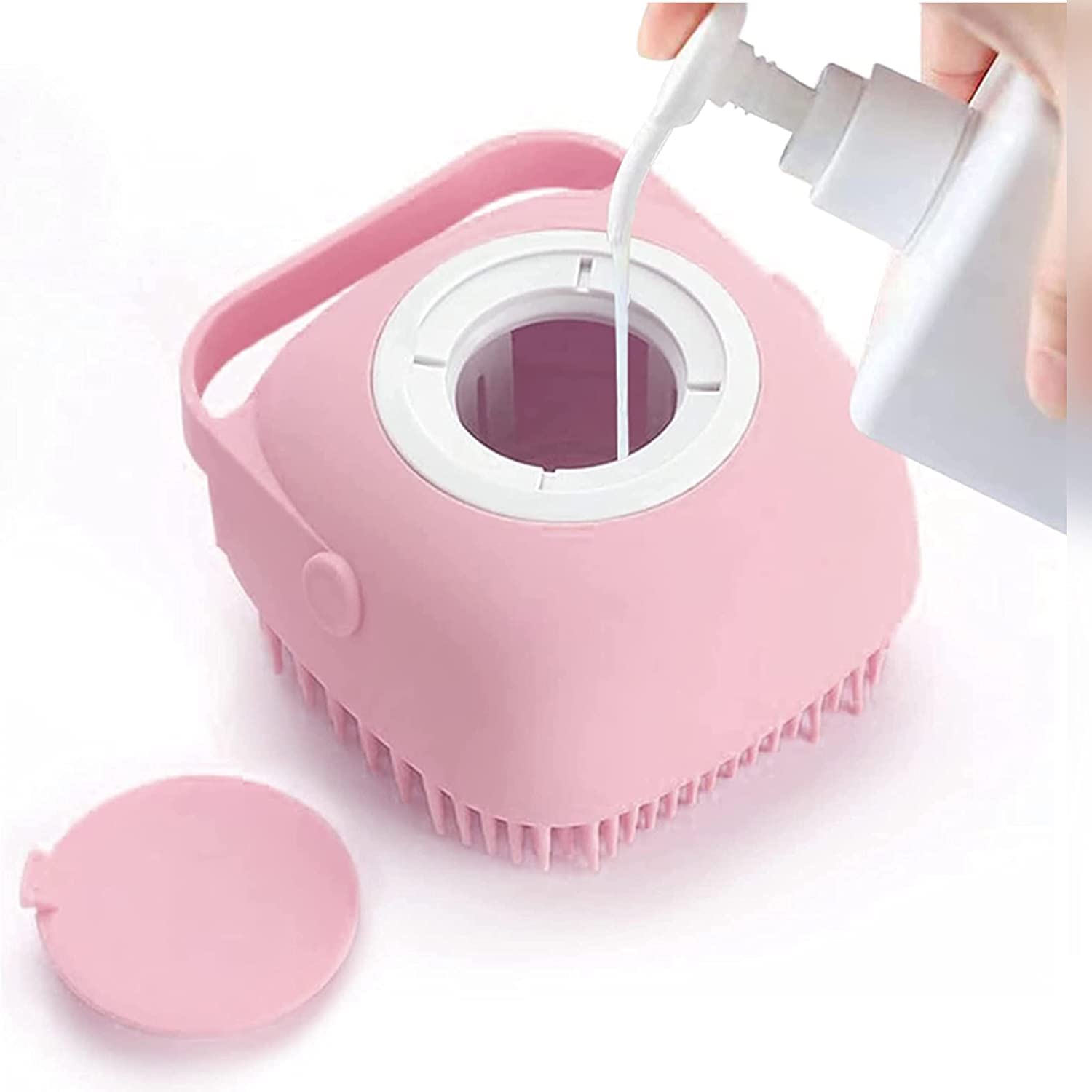 SEREBRUM Dog Bath Brush Soft Silicone Dog Shampoo Brush, Brush Hair Fur Grooming Cleaning Brush -Shampoo Dispenser - Pack Of 1 (Multicolor) (B0BSDQKNYW) Amazon Price History, Amazon Price Tracker