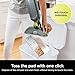 Shark VACMOP Cordless Hard Floor Cleaner, Vacuum and Spray Mop, Powerful Suction, Lightweight, LED Headlights, Includes 4 Disposable Pads, 12oz Multi-surface Cleaning Solution, Gray, VM252