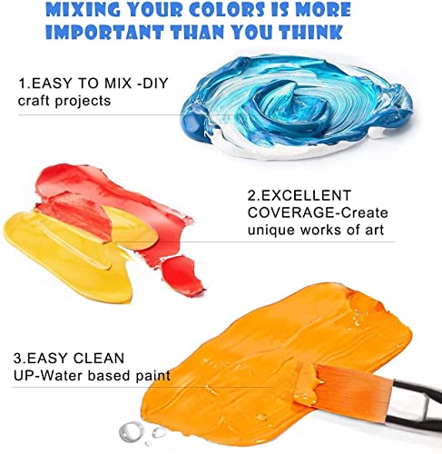 VICBAY 22ml Colori Acrilici per Dipingere, Set da