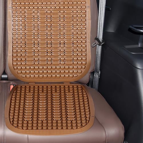 Funda refrescante para asiento de coche: confort transpirable marrón para conductor y oficina 4
