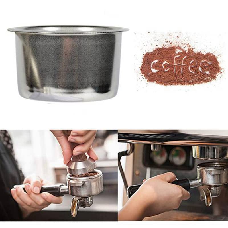12 Uds 51Mm 4 Tazas no presurizadas para Breville Delonghi Krups máquina de café Filtro Cesta cápsula Taza de Acero Inoxidable