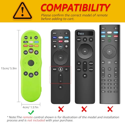 Image of [2Pack] Climberer Cover for VIZIO XRT270,Smart TV Remote Control Replacement Glow in Dark Protective Skin Case - Blue & Green (XRT270)