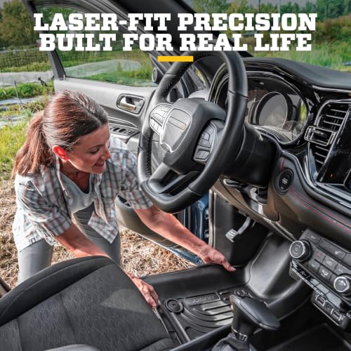 Image of Husky Liners Weatherbeater Floor Mats | Fits 2015-2026 Ford F-150, 2022-2026 Lightning, SuperCrew (Crew Cab) w /Carpet & w /Out Fold Flat Storage | Front & 2nd Row, 3-pc Black - 94041