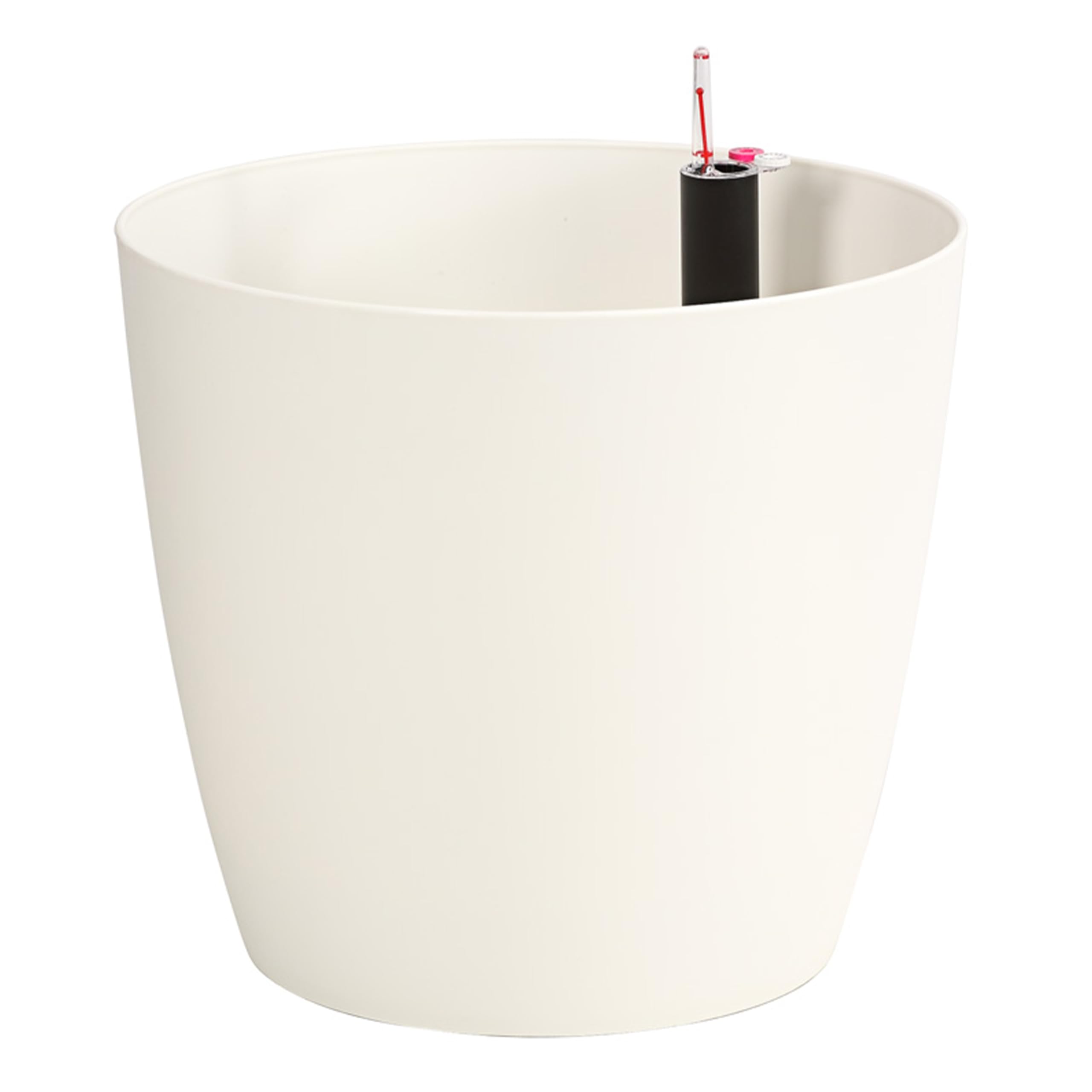 Dehner Maceta Mila con Sistema de autorriego, diámetro de 39 cm, Altura de 36 cm, plástico, Color Blanco