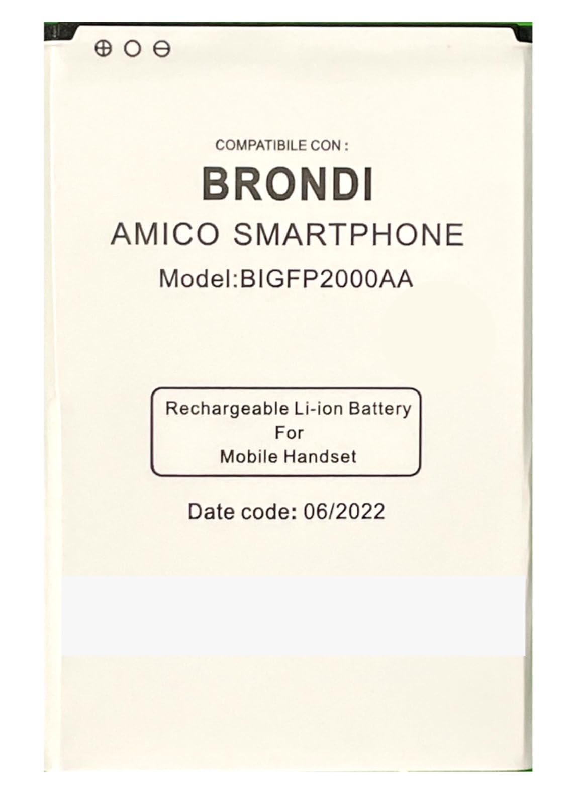 OH-BOX Batteria 2000mAh Compatibile Con Brondi Amico Smartphone – Ricambio Originale Di Alta Qualità - 3