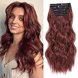 Clip in Hair Extensions - 4Pcs Thick Double Weft Hair 20 Inch Hair Extensions for Women Clip in, Dar