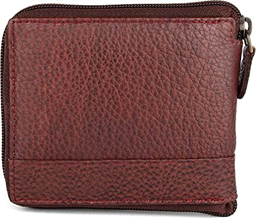 Image of WildHorn Customizable Leather Wallet for Gifting | Engrave with Your Name,Company Name or Initials (Maroon-2)