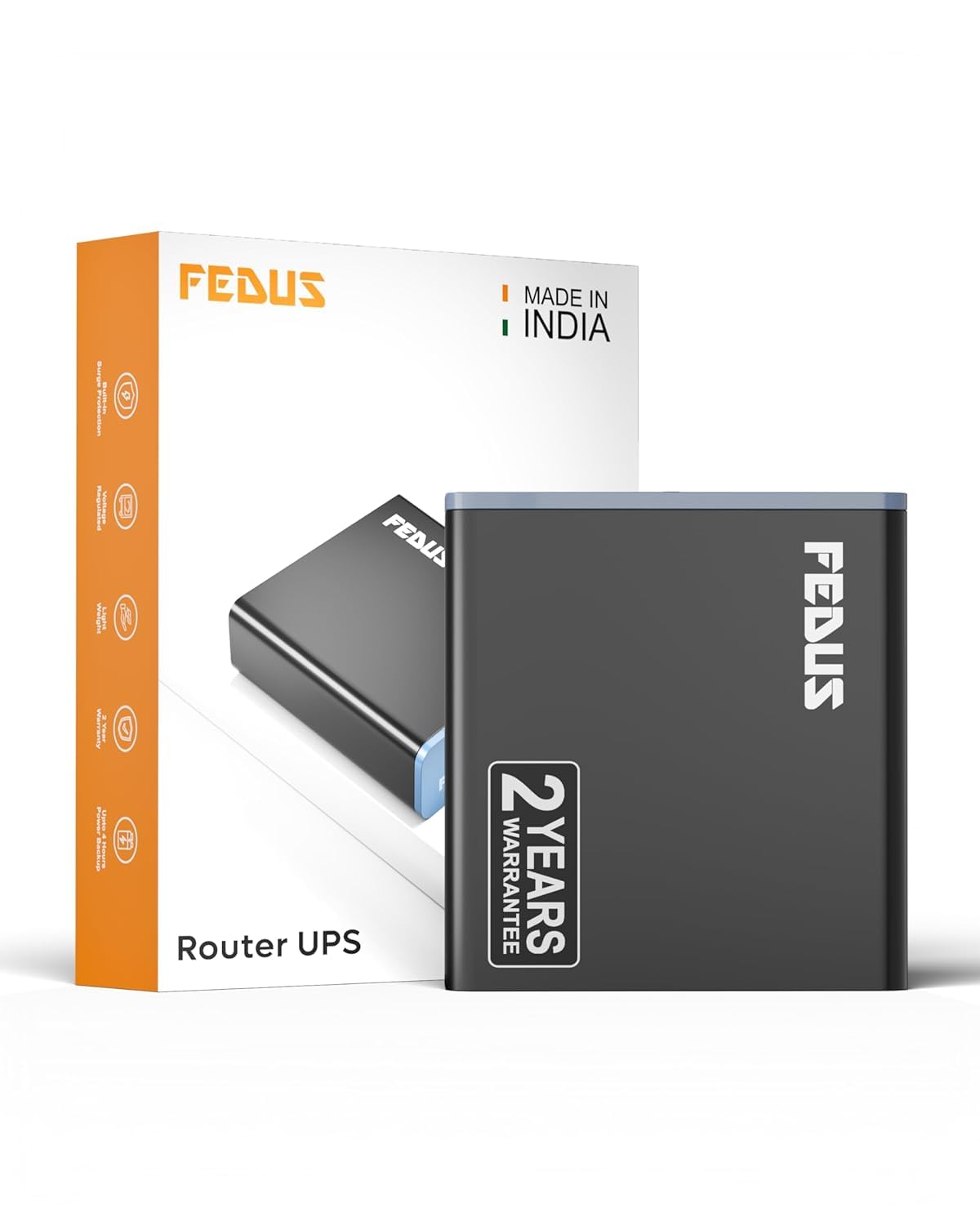 FEDUS Mini UPS for WiFi Router 12V 2A 4400mAh BIS Certified Battery Up to 4 Hours Backup, Zero Lag Switching Power Backup for JioFiber, BSNL & All Dual Band Router-image-43