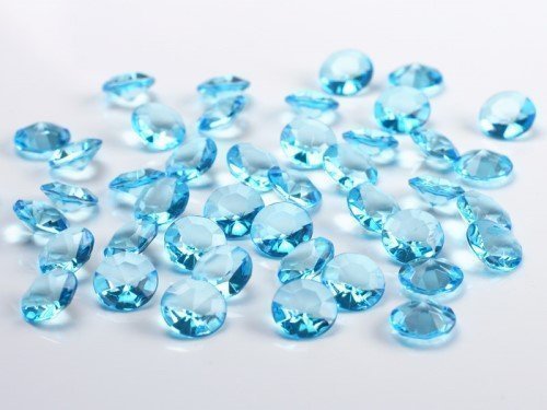 Lot de 100 diamants de décoration turquoise 12 mm-streuschmuck lot de