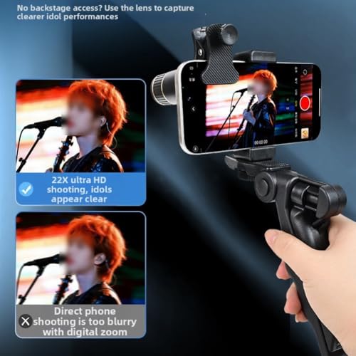 Teleobjetivo zoom 22x de metal para fotografía exterior con móvil Pro Max 14 4