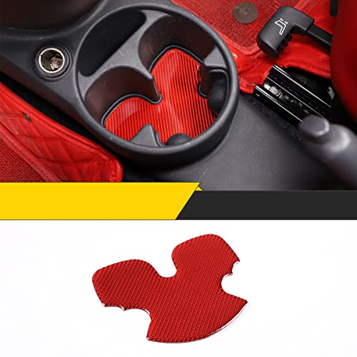 Accesorio Portavasos Carbono Rojo para Fiat 500 2011-2019 miniatura 1