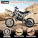 BLAZEGO 49cc Kids Dirt Bike, 2-Stroke Gas Powered Dirt Bike, Motorcycle with Off-Road Tires, Front/Rear Disc Brakes, Shock Absorption, Soft Seat Cushion, Mini Dirtbike for Kids 8-14, Black-White