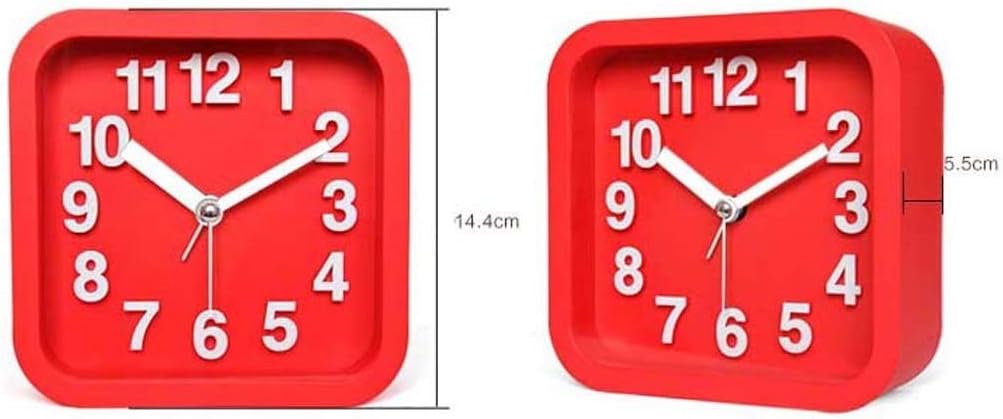 Small Compact Alarm Clock with Repeating Snooze, Light, Date and Temperature Travel Collection(Black)