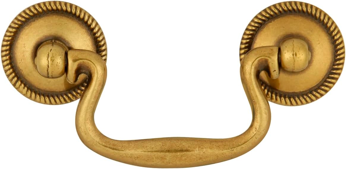 Hickory Hardware Manor House Collection Rosette Backplate Pull 2-1/2 Inch Center to Center Lancaster Hand Polished Finish (10 Pack)