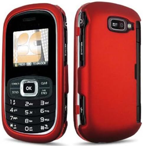 NEW RED RUBBERIZED HARD CASE COVER FOR VERIZON LG OCTANE VN530 CELL PHONE