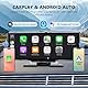 10,26 Zoll Apple Carplay Display für Apple Car Play & Android Auto, Carplay Android Auto Display mit Rückfahrkamera 1080P HD/Bluetooth/FM/AUX/Mirror Link/Siri/G00gle Assistant/GPS Navigation für Auto