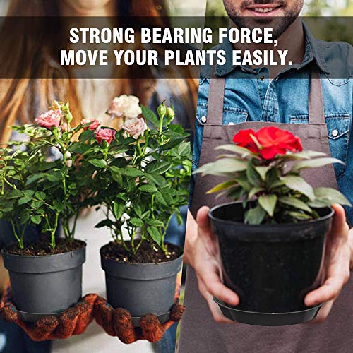 Jurhomie 3Pcs Plastic Durable Flower Pot Heavy Duty Indoor Outdoor Drip Trays Plant Saucer Plastic Tray Saucers(10Inch,Red) #TOP6