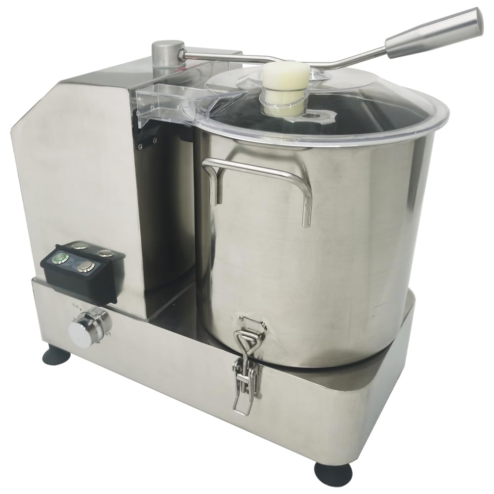 Procesador de alimentos comerciales de 12L Acero inoxidable Picador eléctrico de verduras de carne Cortador de alimentos multifuncional Molinillo de carne Batidor de albóndigas Batidora de 9