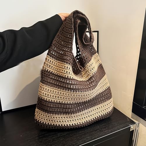 Bolso de mano tejido artesanal para mujer miniatura 7