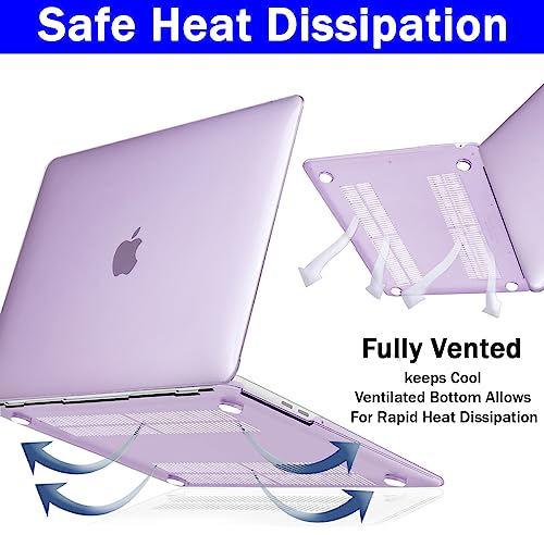 Image of Case Compatible with MacBook Pro 14 inch Case 2026 2025 2024-2021 M5 M4 M3 M2 M1 A3434 A3112 A3185 A3401 A2918 A2992 A2779 A2442Plastic Hard Shell Cover Case, Matte Purple