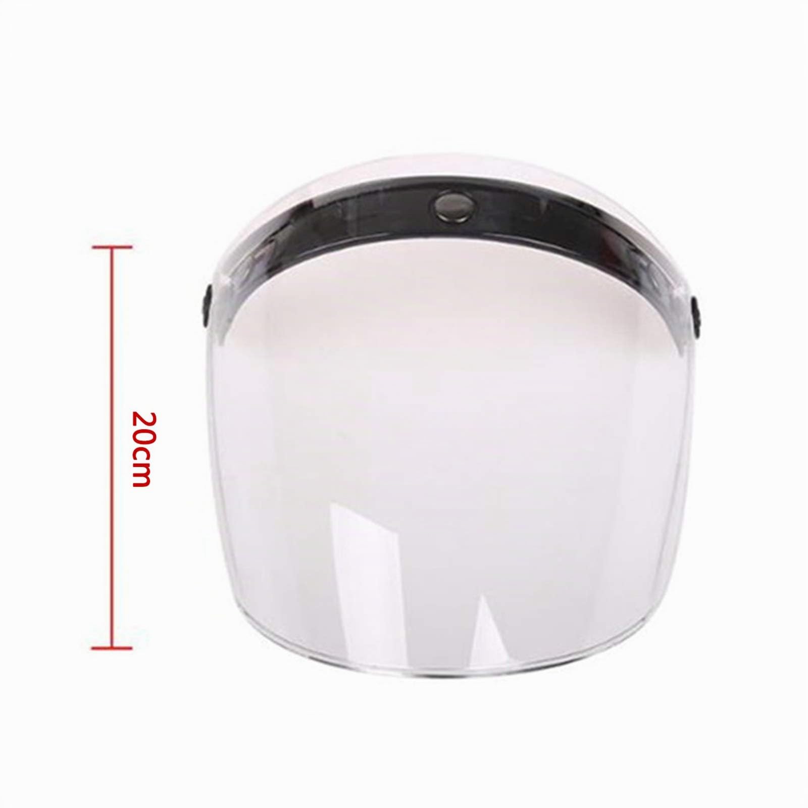 MagiDeal 3 Boutons Pression Visage Ouvert Pare-Vent Moto Casque Visière Lentille de Remplacement Universel - Clair