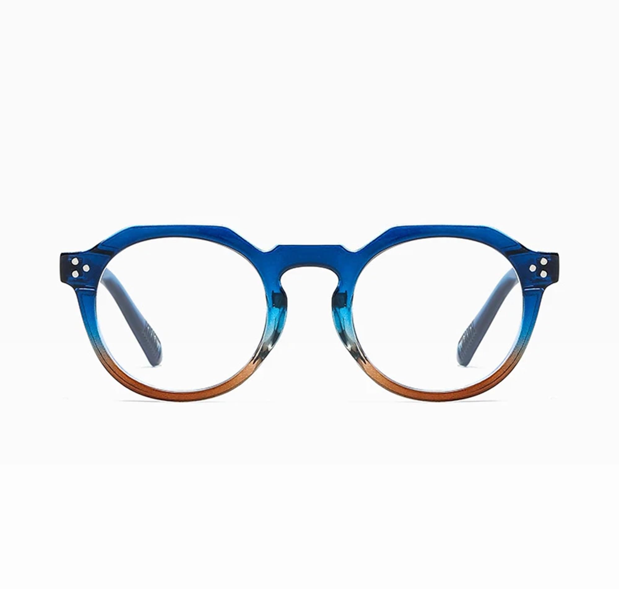 AUGEN Clear Lens Full Rim Square Spectacle Frame For Men And Women | Unisex Eyeglass | Round (C4) - Image 2 thumbnail