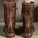 Men Vintage Leather Lace Up Mid-Calf Boots Fashion Casual Foldable Motocycle High-Top Ankle Boots Round Toe Chukka Boots (Color : Brown, Size : 7.5)