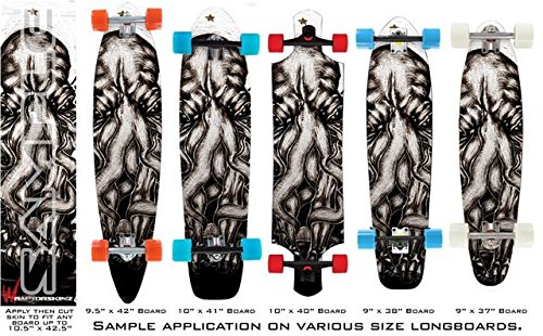 Thulhu - Decal Style Vinyl Wrap Skin fits Longboard Skateboards up to 10